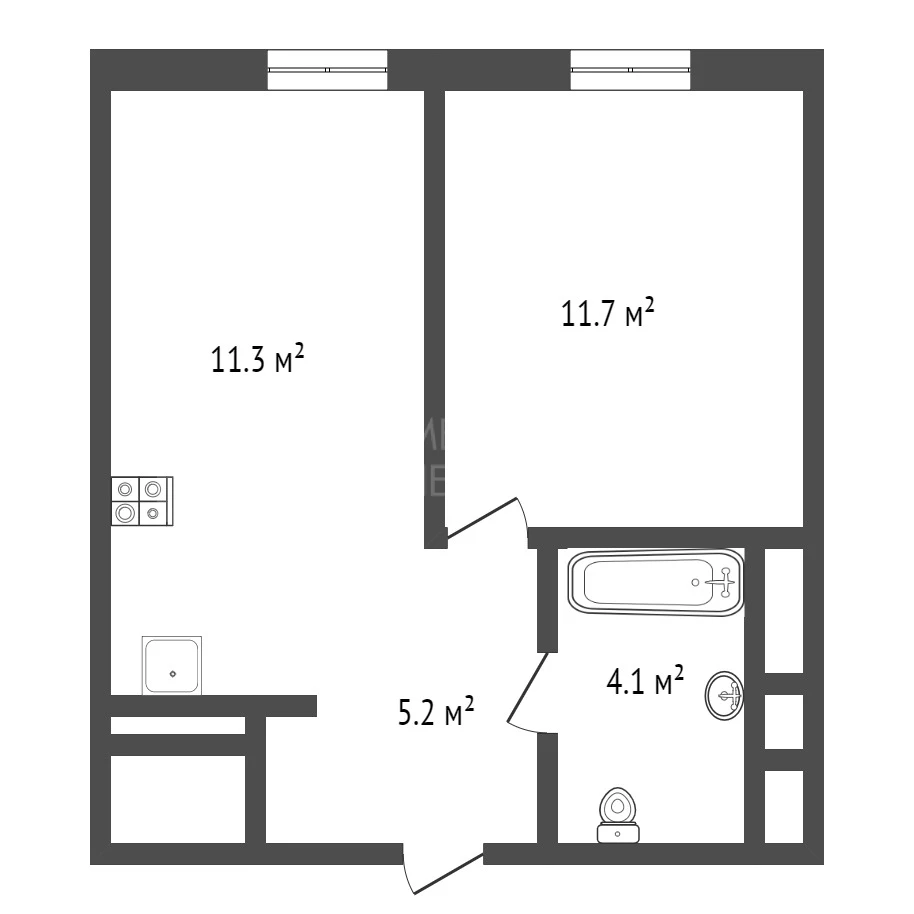 Однокомнатная Квартира 32.3 м² по цене 4900000 руб., , Симпл в районе ...