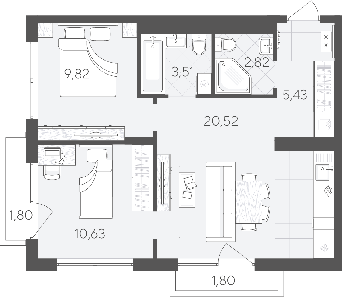Объект недвижимости планировка 9136863