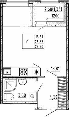 Объект недвижимости планировка 9069299
