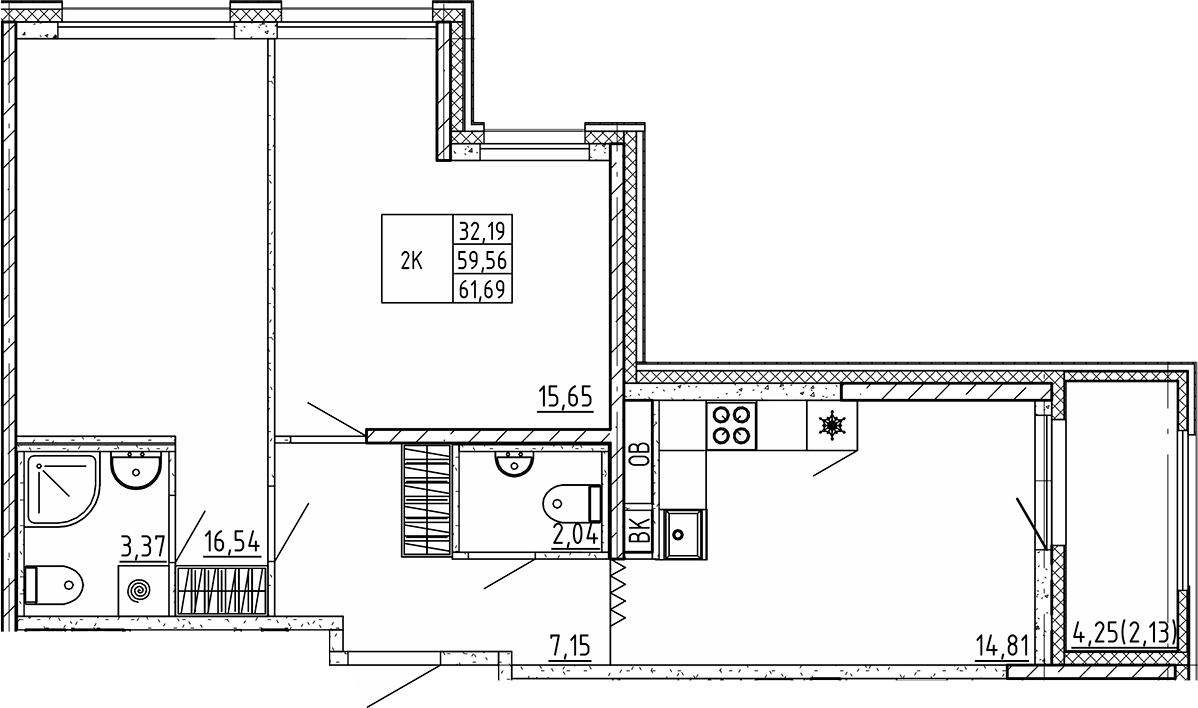 Объект недвижимости планировка 9069307