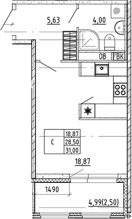 Объект недвижимости планировка 9069308