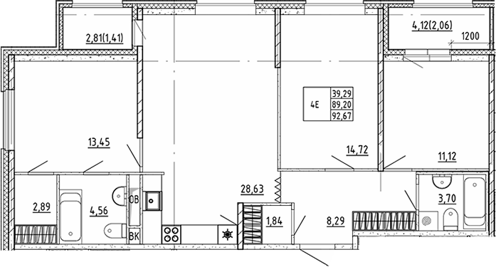 Объект недвижимости планировка 9069316
