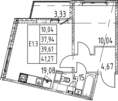 Объект недвижимости планировка 9069331
