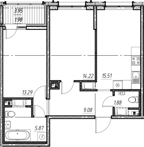Объект недвижимости планировка 9095652