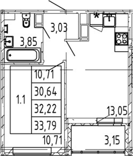 Объект недвижимости планировка 9095655