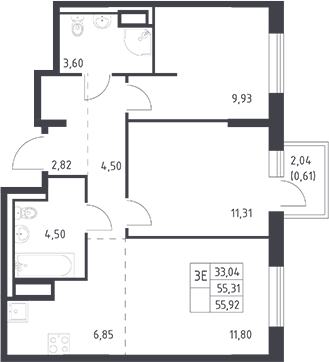 Объект недвижимости планировка 9143566