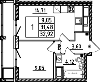 Объект недвижимости планировка 9143572