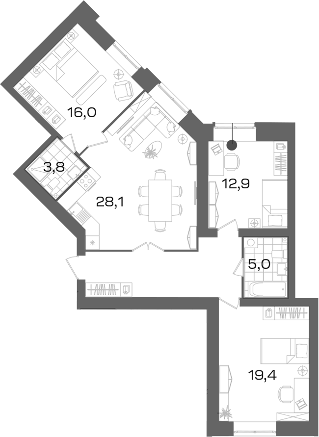 Объект недвижимости планировка 9143575