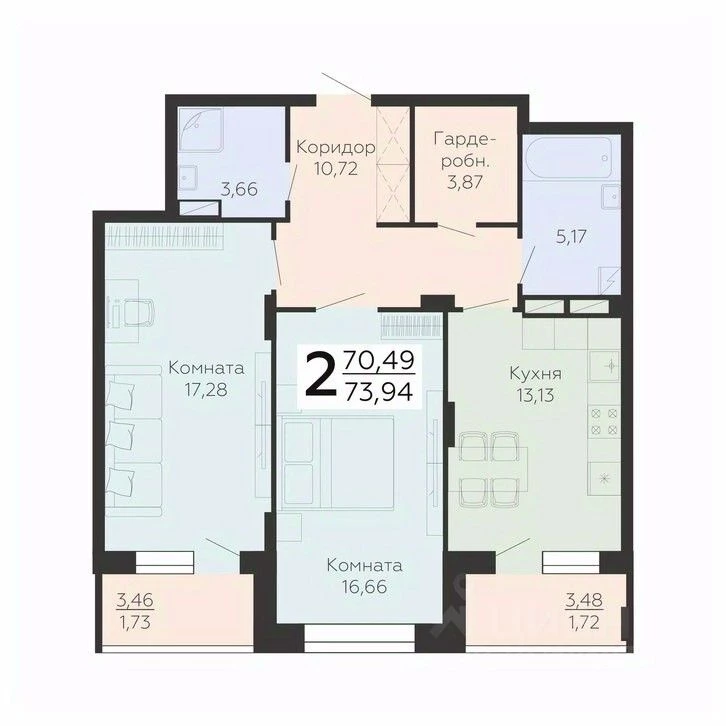 Объект недвижимости планировка 3176310