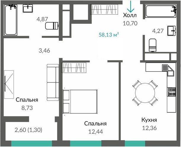 Объект недвижимости планировка 7324753