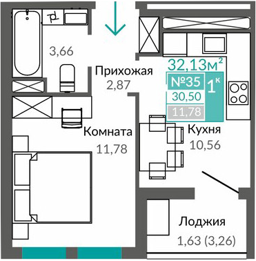 Объект недвижимости планировка 7324765