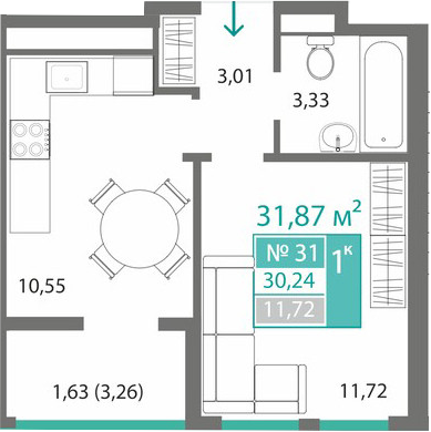 Объект недвижимости планировка 7324770