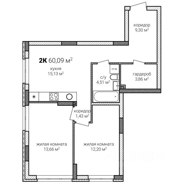 Объект недвижимости планировка 3364910