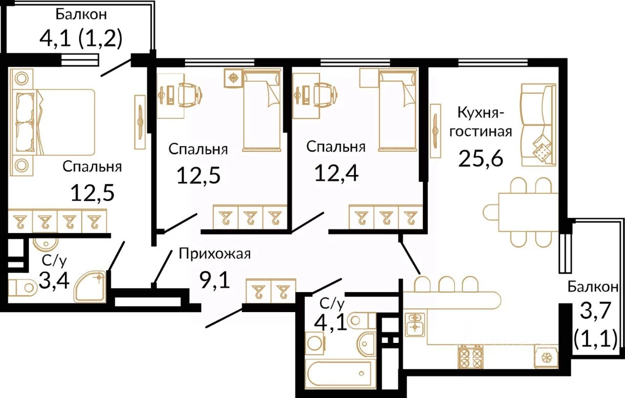 Объект недвижимости планировка 3436199