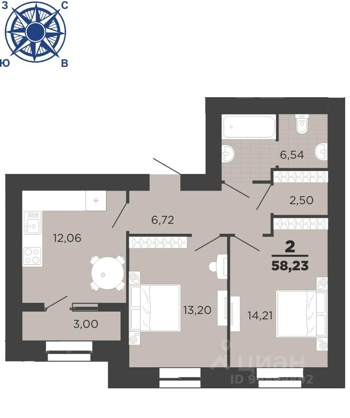 Объект недвижимости планировка 8251995