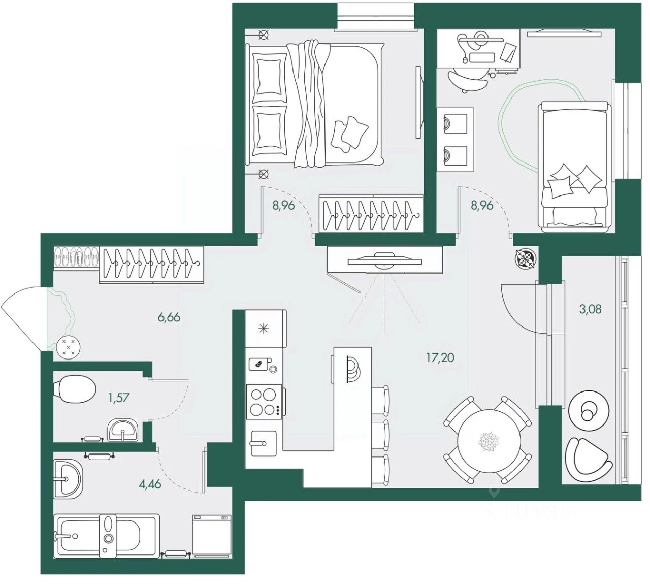 Объект недвижимости планировка 8687391