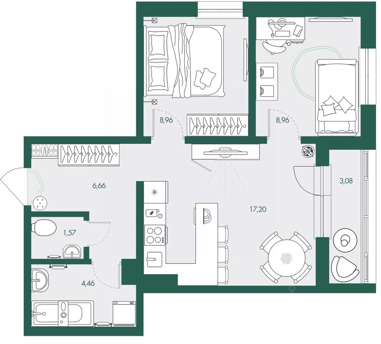 Объект недвижимости планировка 8687386