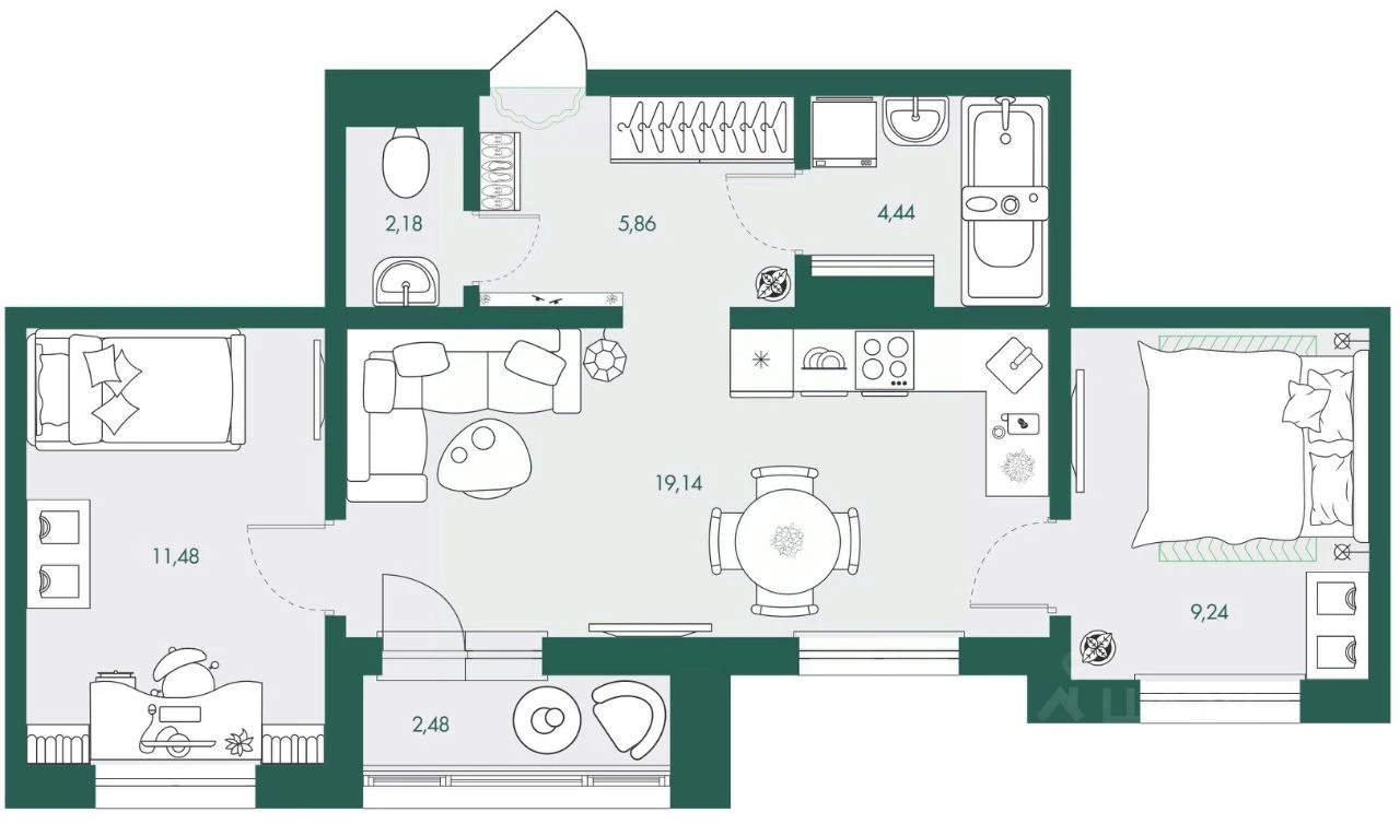 Объект недвижимости планировка 8687363